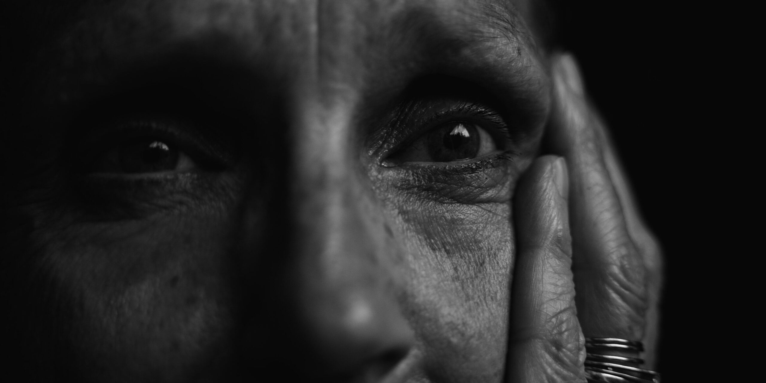 Old person worried