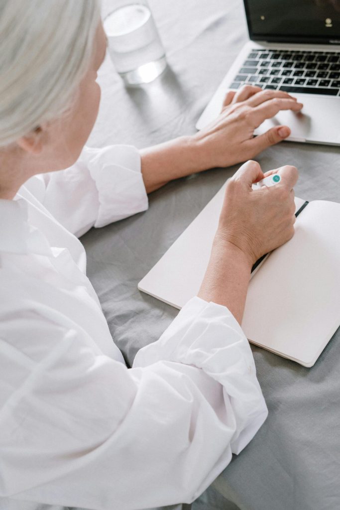 Old person writing scaled 1